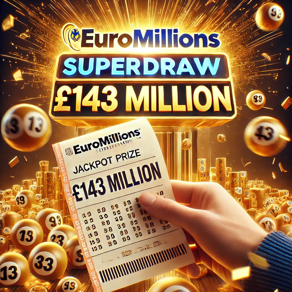 EuroMillions Superdraw Jackpot Rolls Over to £143 Million